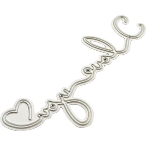 I Love You Metal Cutting Dies Stencil Scrapbooking DIY Album Stamp Paper Card