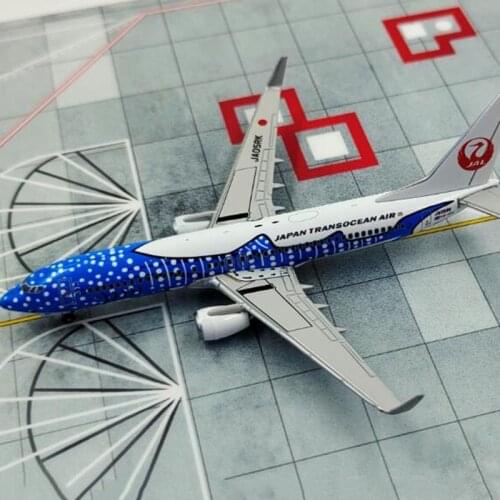 JAL 737 Plane Model 1/400 Scale Japan blue whale B737 airplane Airline aircraft Model Diecast Alloy landing gear Plane Toys