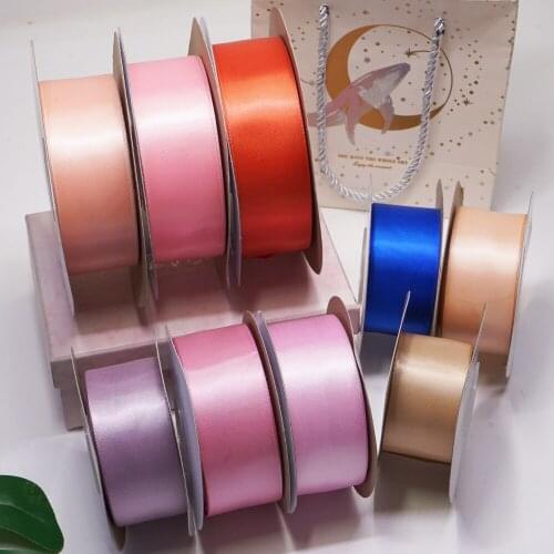 Cheap big sale 38 mm solid colors satin ribbon
