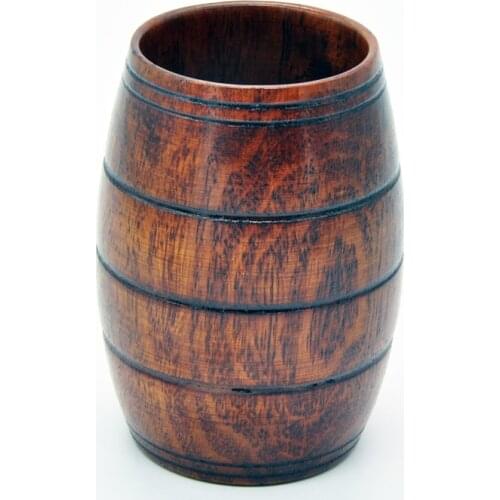 Novelty Barrel Shaped Wooden Dringking Beer Cup