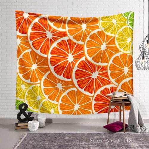 New Color Vegetable Fruit Donut Printed Tapestry Wall Hanging Polyester Fabric Carpet for Living Room and Bedroom Decoration