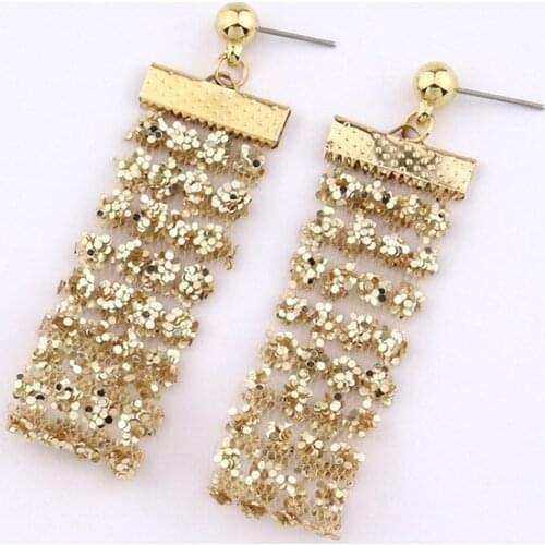 Hot jewelry Golden sexy invisible Sequin Lace Earrings personality Baitao Fashion Earrings concise earrings wholesale for female