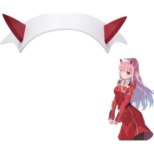 Anime DARLING In The FRANXX Zero Two Cosplay Prop Headwear Horn Headband Hair Band Halloween Costume Prop Accessories