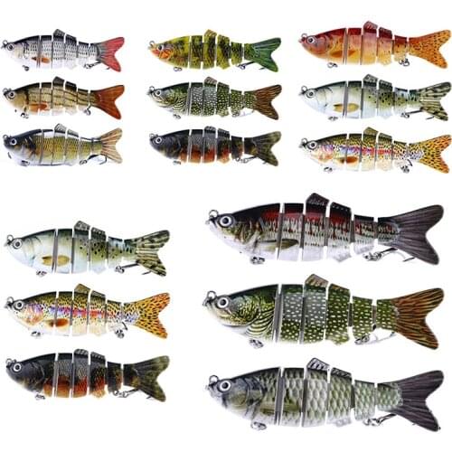 3pcs 10cm 18g Sinking Wobblers 8 Segments Fishing Lures Multi Jointed Swimbait Hard Bait Fishing Tackle For Bass Isca Crankbait