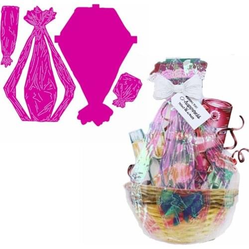 Transparent Wrapping Bag Metal Cutting Dies Wrapper Die Cuts For Card Making DIY Scrapbook Decoration New 2019 Crafts Cards