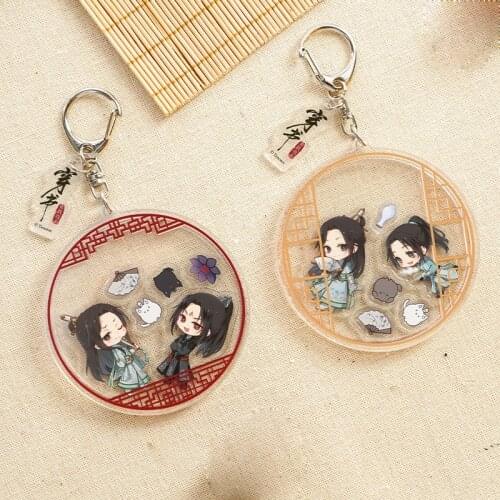 The Scum Villain’s Self-Saving System Shen Qingqiu Luo Binghe Printed Keychain Acrylic Pendant Keyring Decor Boy Girl Gift 1pcs