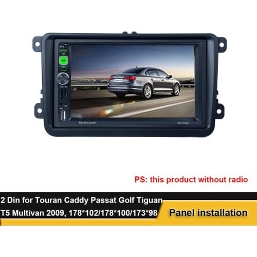 Radio Stereo Frame Panel Mounting Dash Installation Trim Kit Bezel Fascia For Touran Caddy Passat Golf Tiguan T5 Multivan 2009