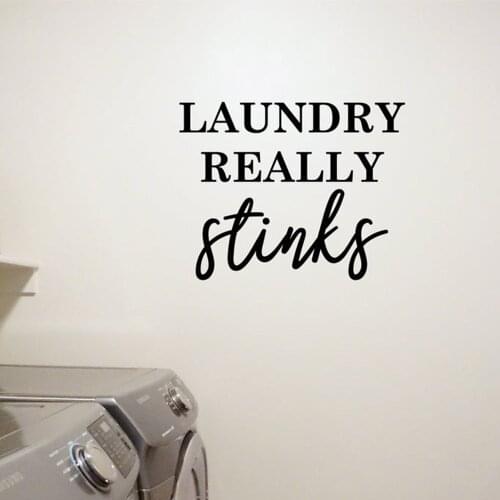 Laundry Really Stinks Vinyl Decal Wall Art Decor Sticker Funny Sign Lettering Wall Stickers Home Decor Bathroom Removable C218