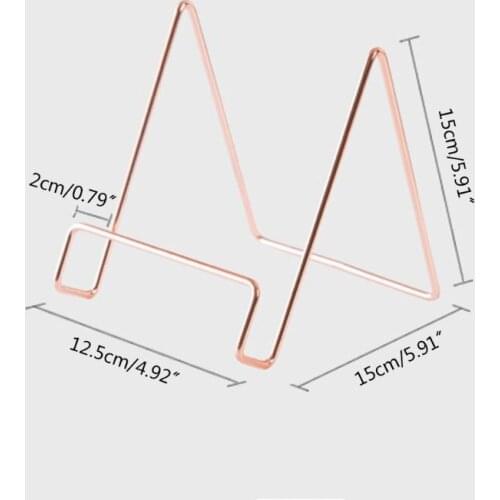 Creative Geometric Storage Rack Simple Wrought Iron Organizer Book Stand Holder
