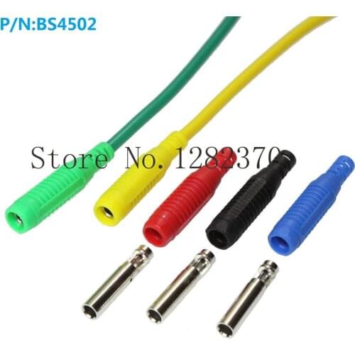 [SA] BS4502 4mm assembled wire line jack extension cable jack 4mm Inline Socket --50pcs/lot