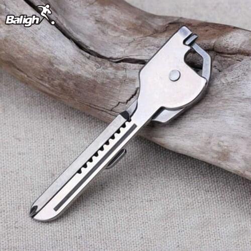 2020 New Arrivial 6 in 1 Stainless Steel SWISS TECH Utili-Key Key Ring Chain Pocket Cutter Screwdriver MULTI-TOOL