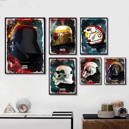 Vintage Star Wars Movie Bar Decoration Darth Vader Art Poster Home Decoration Wall Picture Canvas Painting
