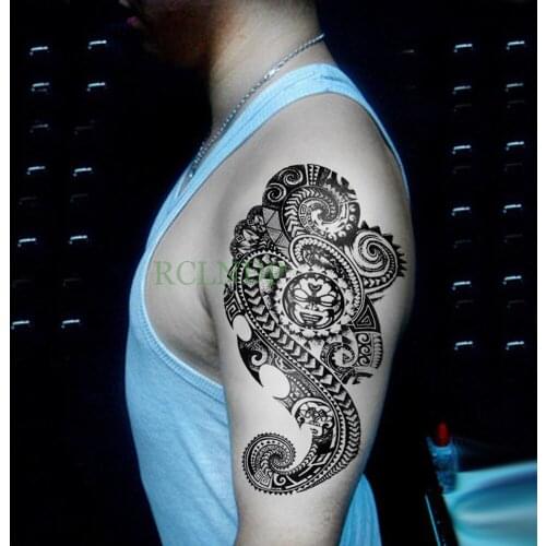 Waterproof Temporary Tattoo Stickers Tribal Totem Fake Tatto Flash Tatoo Body art Back Leg Arm belly big size for Women Men girl