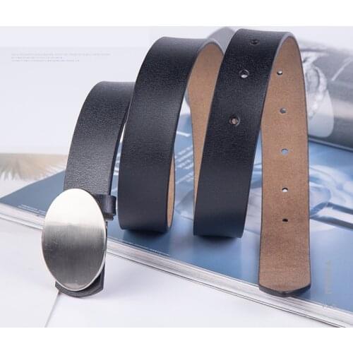 High-End Fashion Womens Belt Leather Pin Buckle All-Match Jeans Casual Pants Work Pants Belt For Women Decoration Simple Buckle