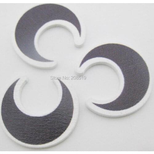 WBNVEK Flatback wood Moon shape craft buttons 100pcs DIY art scrapbook button 1"