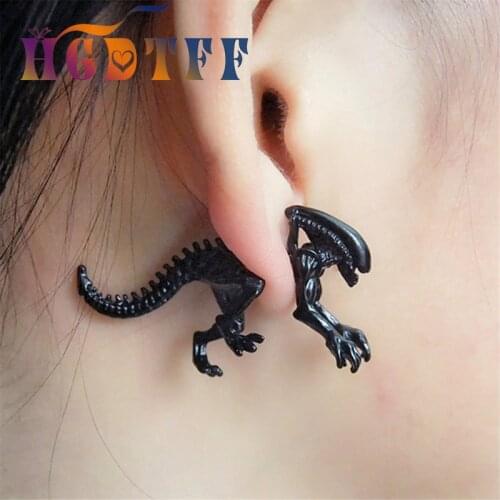 1pcs Halloween Costume for Women Scary Dinosaur Monster Pterosaur Stud Earring Halloween Alien Fashion Gifts for Women & Men