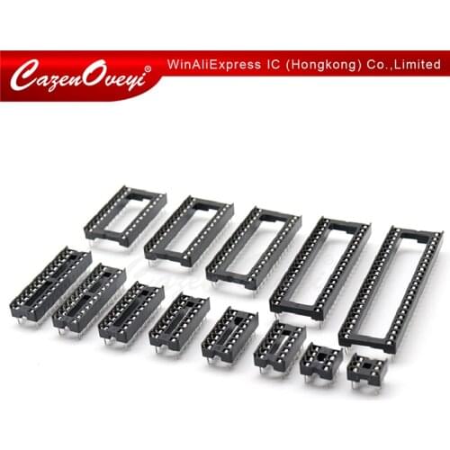 10PCS Sockets DIP6 DIP8 DIP14 DIP16 DIP18 DIP20 DIP28 DIP32 DIP40 pins Connector DIP Socket 6 8 14 16 18 20 24 28 32 40 pin