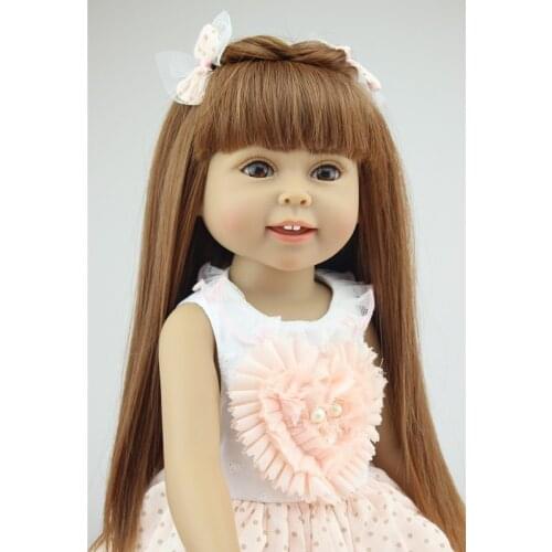 18inch Cute Reborn Baby Dolls Full Body Silicone 45cm Fashion Princess Girl Dress Up Bath Toys Bonecas Bebe Menina Child Gift