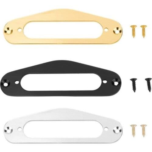 2 Pcs Guitar Pickup Frame Mounting Ring Single Coil Metal Flat Humbucker Pickup Ring for TL Style Electric Guitars