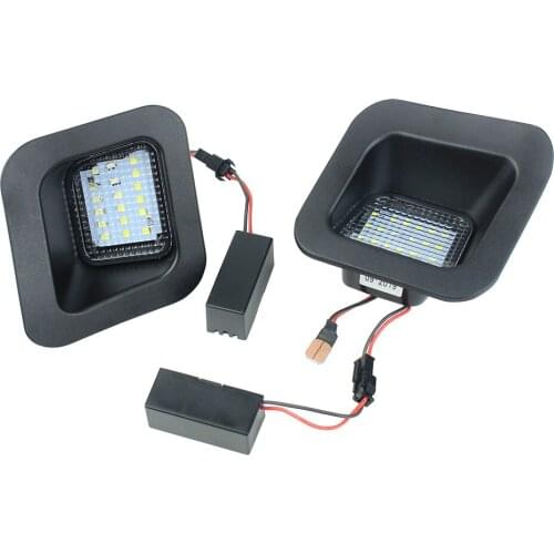 2Pcs 12V LED Car License Plate Light For Dodge RAM 1500 2500 3500 2018 2017 2016 2015 2014 - 2003 Rear Tail Lamp