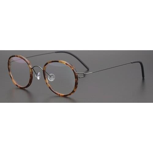 2021 Denmark Brand Designer Hand Made Ultralight Vintage Round Titanium Acetate Glasses Frame For Men Women Optical Eyeglasses