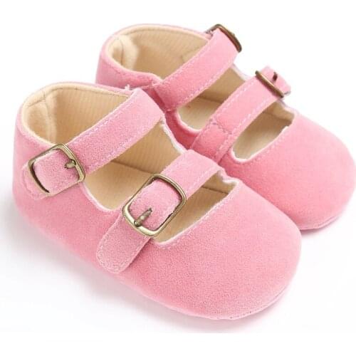 2021 Summer 0-18M Baby Girls Retro Toddlers Prewalkers Suede PU Shoes Infant Soft Bottom First Walkers New Arrival Cork