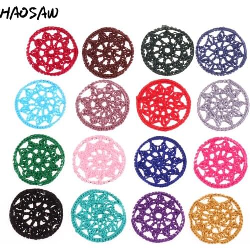 40mm 40Pcs/Lot Round Earrings Handmade Colorful Jewelry For DIY Accessories/Jewelry Findings/Embellishment/Accessories Making