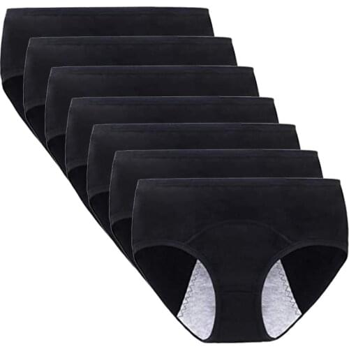 8 Pcs Women Menstrual Panties Cotton Briefs Absorbtent Leak Proof Period Lingerie Ma'am Sexy Comfortable Physiological Underwear