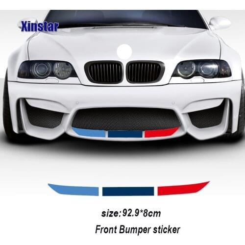 M Power Performance Car Front Bumper Sticker For BMW E36 E39 E46 E60 E61 E64 E70 E71 E85 E87 E90 E83 F10 F20 F21 F30 E80 M3 M5