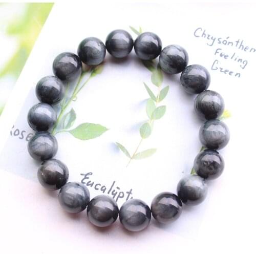 Natural Hawk Eye Blue Tigers Eye Round Beads Gemstone Bracelet 8mm 10mm 12mm Crystal Stretch For Man Women Men AAAAA