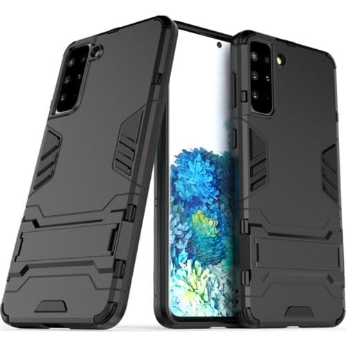 Holder Case For Samsung Galaxy S21 Plus Case S20 Ultra FE S10 Lite Cover Protective Phone Bumper For Samsung S21 Plus 5G Funda