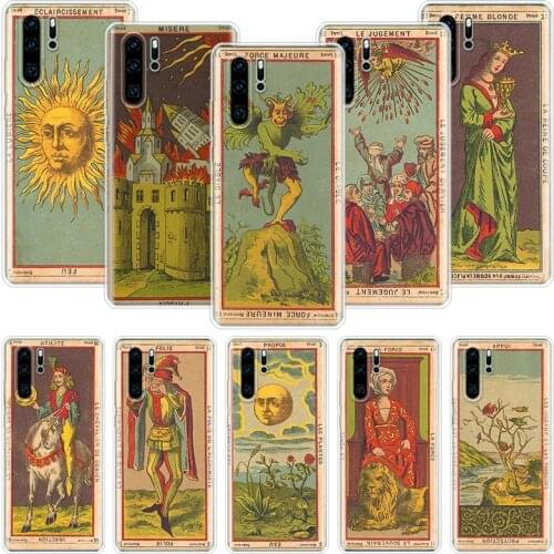 Tarot Cards Reading Art Phone Case For Huawei Honor 10 9 20 9X 8A 8X 8S 7A 7X Lite Pro 10i 20i Y5 Y6 Y7 Y9 2019 Cover Coque