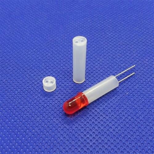 Dia 4mm LED spacer Height 1.5-24mm,round stand off supporter OD 4 mm,height keeping,insulate Light base,2 terminal hole