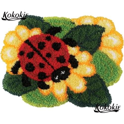 Diy tapijt latch hook rug cartoon 3d printing vloerklee knooppakket tapijten crochet needle for carpet embroidery Handmade decor