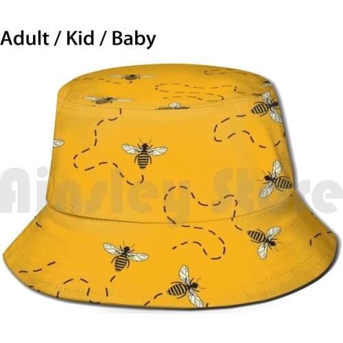 Bees Design Sun Hat 3025 Bucket Hat Bee Store Bee Bee Case Funny Bee Animals Bees Honey Bee Bee Cartoon
