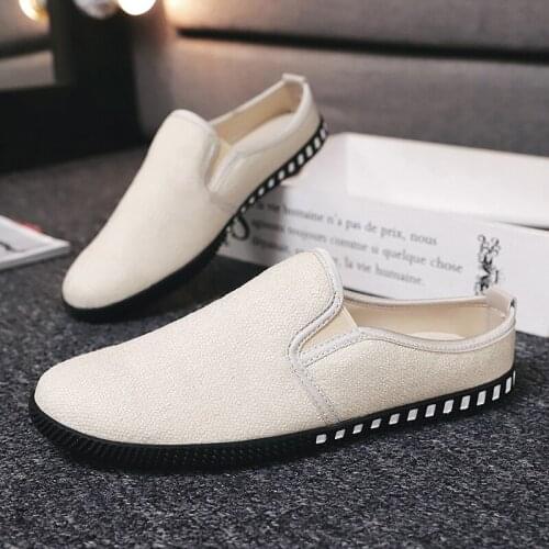 PUPUDA Espadrilles Men Loafers Slip On Men Shoes Fashion Casual Shoes Men Breathable Good Quality Men Canvas Shoes Summer
