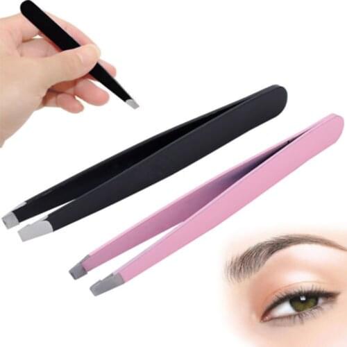 Hot Sale 1PC Eyebrow Tweezer Hair Stainless Steel Eye Brow Clips Hair Removal Makeup Tool Accessories