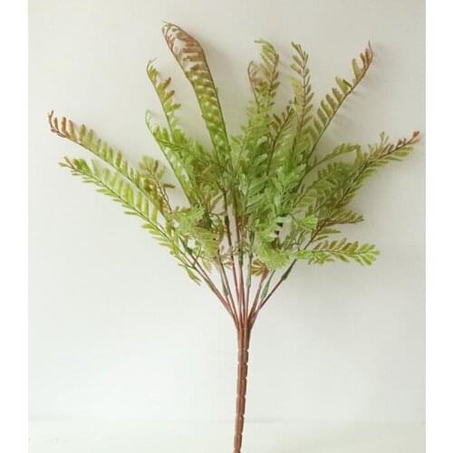 Artificial Plants Green Grass Plastic Flower Simulation Grass Fake Green Plants Desktop Decor for Garden Outdoor Decoration