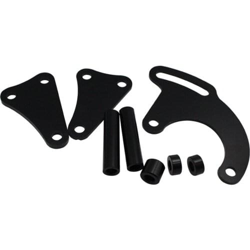For Chevy Big Block Power Steering Pump Bracket Black Long/WP 396 427 454 502#3833