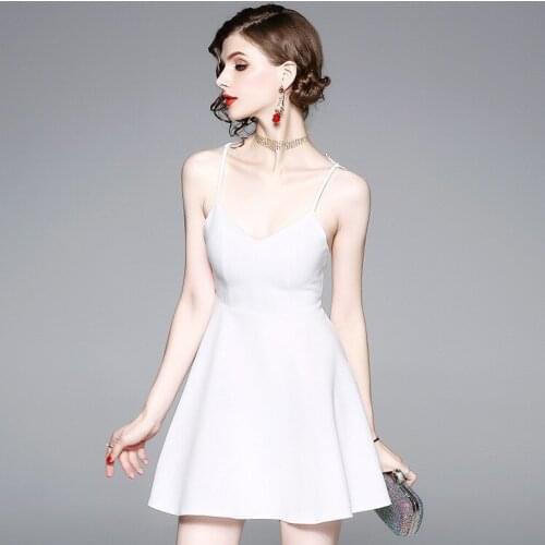 Backless Bling Mini Dress Club Dress Female Sexy Spaghetti Strap Pleated Slim High Waist Sleeveless Women Dress Harajuku Punk