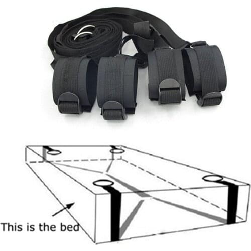 Sex Restraint Adjustable Belt Nylon Handcuffs Ankle Cuffs Under Bed BDSM Bondage Erotic Toys Fixation Adult Game for Couples
