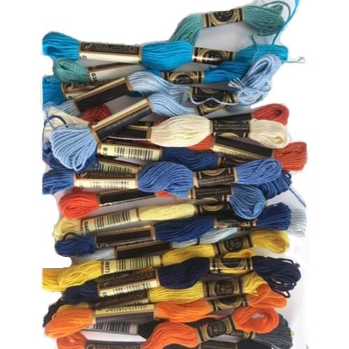 10/50pcs ROSACE Cross Stitch Thread Silk Line Cotton Embroidery Thread Floss Sewing Skeins Craft Can choose color by yourself