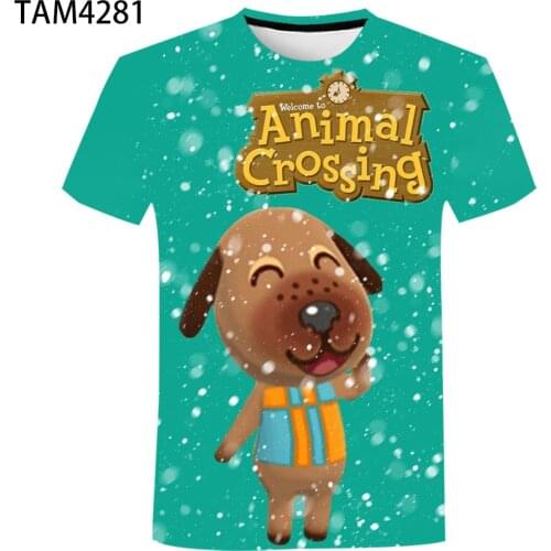 2021 New Summer T-Shirt Mens Cartoon Funny Short Sleeve T-Shirt Top Animal Crossing Childrens Casual Cute 3D Printed T-Shirt
