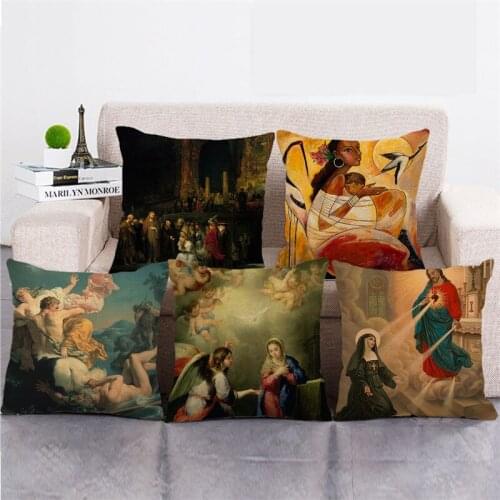 Wholesale 45cm*45cm Exotic portrait 10 Linen/Cotton Throw Pillow Covers Couch Cushion Cover Home Decor Pillowcase