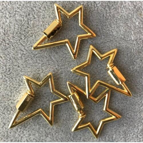 10pcs Star clasp necklace pendants forjewelry making gold filled Pop star jewelry