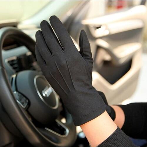 2020 Summer Sunscreen Gloves Male Thin Breathable Non-Slip Driving Mans Gloves Finger Touchscreen Function SZ105W1-4