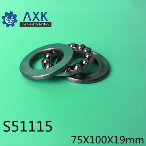 S51115 Bearing 75*100*19 mm ( 1PC ) ABEC-1 Stainless Steel Thrust S 51115 Ball Bearings