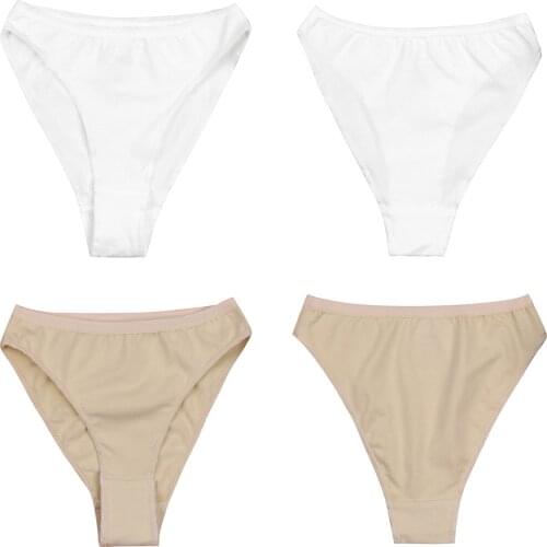 Cute Kids Solid Color High Cut Sports Briefs Underwear Underpants Dance Panties Safety Pants Bottoms for Girls Ballet Gymnastics