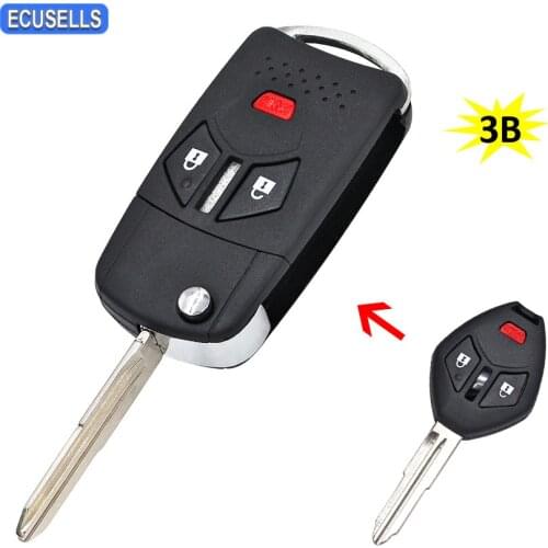 Folding Flip 2+1/3 Button Remote Car Key Shell Case Right Blade for Mitsubishi Eclipse Galant Lancer Endeavor Outlander Mirage