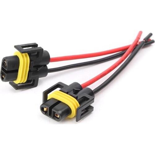 Heat resistant Fog Light Heavy duty High efficient Lamp connector 2pcs Set Female Adapter H11 H8 For Headlight Accessories